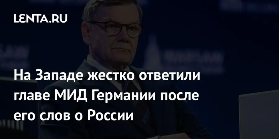 Ирландский журналист упрекнул главу МИД Германии за слова о сигналах России